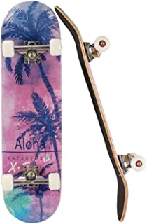 9 Layer Canadian Maple Wood Concave Skateboard Complete Skateboards, 31 inch Pro Skateboard for Boys/Girls/Kids/Youth/Adults,Skate Board for Beginners,A