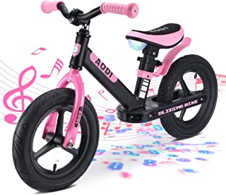 AODI Balance Bike for Kids, Toddler Training Bike with Music & LED | 12 Inch Wheels | Adjustable Handlebar & Seat | No Pedal Bike Best Gift for Girls Boys Ages 3 Years to 6 Years