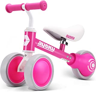 AyeKu Baby Balance Bike, Bikes for Toddlers Age 12-24 Months, Best Gifts for Girls Boys to Scoot Around with Comfortable Adjustable seat in 3 Wheels
