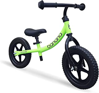Banana LT Balance Bike - Lightweight Toddler Bike for 2, 3, 4, and 5 Year Old Boys and Girls - No Pedal Bikes for Kids with Adjustable Handlebar and seat - Aluminium, EVA Tires - Training Bike