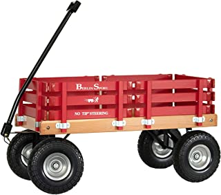 Berlin Flyer Sport Kids Wagon - Model F410 - Amish Made in Ohio, USA - 10 No-Flat Tires (Red)
