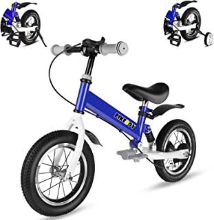 BIKEBOY Balance Bike 2 in 1,The Dual Use of a Kids Balance Bike and Kids Bike,12 14 Inches for 1-6 Years Old,with Shock Absorbers, Fenders, Pedals, Auxiliary Wheels