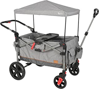 BusyBee 37.8 x 27.5 Kids Metro 2-Child Capacity Stroller Wagon, Grey