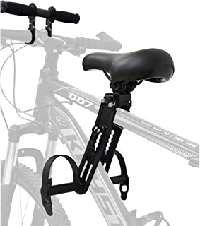 Child Bike Seat Front Mount with Handlebar Attachment Detachable Front Mounted Kids Bicycle Seats with Foot Pedals for Children 2~5 Years Compatible with All Adult Mountain Bikes