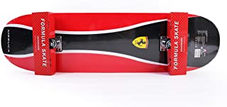 DAKOTT Ferrari 31 Inch Complete Double Kick 9 Layer Canadian Maple Deck Skateboard for Kids, Red/Black, Medium, (FBW190BLK)