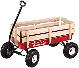 Duncan Mountain Wagon - Pull-Along Wagon for Kids with Wooden Panels, All Terrain Tires, Wide Grip Handle, Wide Wheel Base
