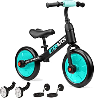 Eilsorrn 4 in 1 Toddler Balance Bike Training Bicycle for Kids 2-5 Years Riding Tricycles Bike with Training Wheels and Pedal for Indoor Outdoor