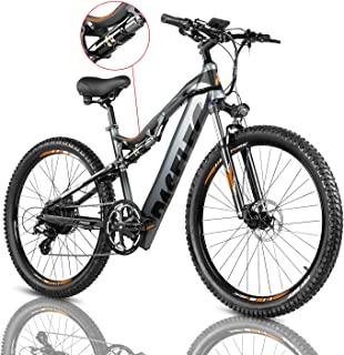 Electric Bike with BaFang Motor 750W Peak, Full Suspension Ebike, Electric Bike for Adults, Electric Mountain Bicycle with 13Ah Battery,27.5 E-MTB, Professional 9-Speed Gears