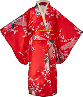 Girls Kimono Yukata Japanese Traditional Dress Cosplay Costume