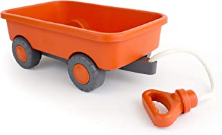 Green Toys Wagon, Orange 4C - Pretend Play, Motor Skills, Kids Outdoor Toy Vehicle. No BPA, phthalates, PVC. Dishwasher Safe, Recycled Plastic, Made in USA. , Orange,Green