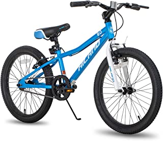 Hiland 20 Inch Kids Mountain Bike for Boys, Girls, Single/7-Speed Kids Bicycles with Dual Handbrakes and Kickstand, Multiple Colors