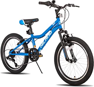 Hiland 20 Inch Kids Mountain Bike Shimano 7 Speed for Ages 5-9 Years Old Boys Girls Blue