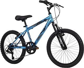 Huffy Kids Hardtail Mountain Bike for Boys, Stone Mountain 20 inch 6-Speed, Metallic Cyan (73808)