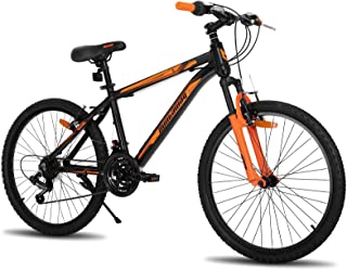 Huntaway Kids Mountain Bike for Age 7-12,24 Inch Aluminum Kids Bicycles,Shimano 21 Speed Suspension Fork V-Brakes for Boys Girls