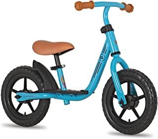 JOYSTAR 10/12 Kids Balance Bike for Girls & Boys, Ages 18 Months to 5 Years, Toddler Balance Bike with Footrest & Adjustable Seat Height, First Birthday for Child (Black Blue Green Pink)
