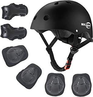 Kids Bike Helmet for Ages 2-14, Adjustable Safety Toddler Helmet with Protective Gear Set, Skateboard Scooter Helmets with Knee Elbow Pads Wrist Guards for Boys Girls