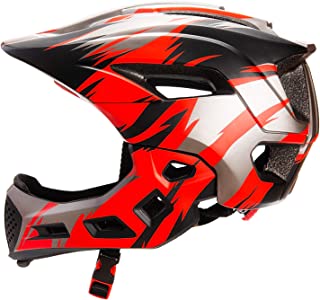 Kids Full Face Helmets, Kids Bike Helmet MTB Mountain BMX Multi-Sport Detachable Helmet from Toddler to Youth, CPSC Certificated