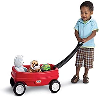 Little Tikes Lil Wagon – Red And Black, Indoor and Outdoor Play, Easy Assembly, Made Of Tough Plastic Inside and Out, Handle Folds For Easy Storage | Kids 18