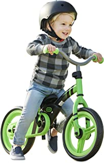 Little Tikes My First Balance-to-Pedal Training Bike for Kids in Green, Ages 2-5 Years, 12-Inch, 649615C