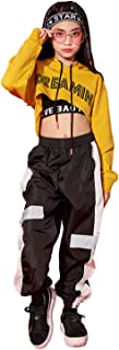 LOLANTA Girls 3 Piece Outfits Cropped Hoodie Tank Top Jogger Pants Set, Hip Hop Jazz Street Dance Skateboarding Clothes