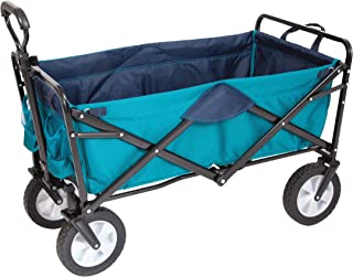 MacSports Heavy Duty Collapsible Wagon Cart Portable Lightweight Folding Cart with All-Terrain Wheels - Wagon Collapsible Design for Gardens, Shopping, Sports, and More