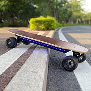 Mini Pro Electric Skateboard 1500 Watts | 12S2P | 30 mph | 35 km Range | 105 mm Cloud Wheels | Cool Lights | Made by CNC | with Remote | Street Longboard | for Adults and Children.