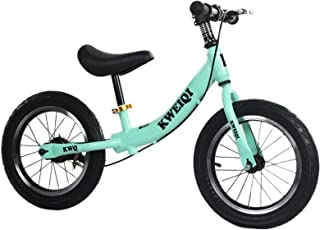 MLYAYE Green Balance Bike for 5-12 Year Old Kids, 18 16 14 Inch No-Pedal Training Bicycle with Brakes, for Boys/Girls Brithday Gifts (Size : 18 inch)