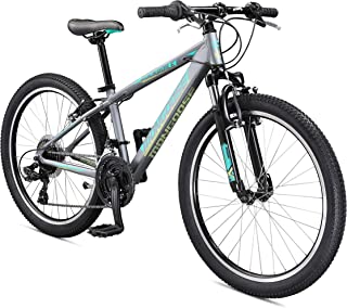 Mongoose Rockadile Kids Hardtail Mountain Bike, 24-Inch Wheels, Charcoal