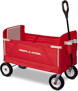 Radio Flyer All-Terrain 3-in-1 EZ Folding Wagon for kids and cargo, Red