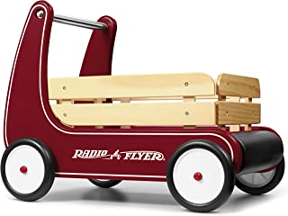 Radio Flyer Classic Walker Wagon, Sit to Stand Toddler Toy, Wood Walker, For Ages 1-4, Red