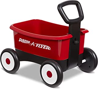 Radio Flyer Push & Pull Walker Wagon, 2-in-1 Wagon, Ages 1-4, Red Walker Toy