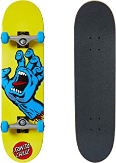 SANTA CRUZ Hand Mini Complete Skateboard, 7.75in x 30.00in