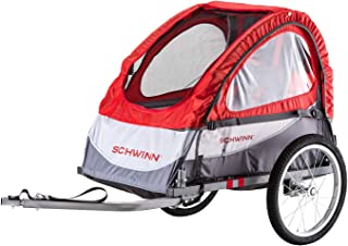 Schwinn Echo, and Trailblazer Child Bike Trailer, Single and Double Baby Carrier, Canopy, 16-20-inch Wheels