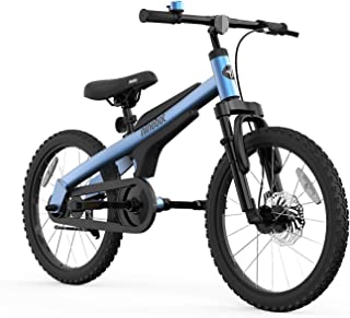 Segway Ninebot 18 Kids Bike Ages 5-10, w/Aerospace Aluminum Frame, Enclosed Chain, Shock Absorbing Suspension, Disc Brakes and Kickstand - Red & Blue