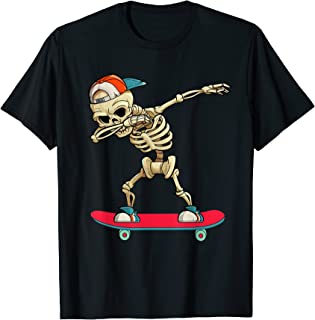 Skeleton Skateboard Dabbing Skate Skeleton T-Shirt